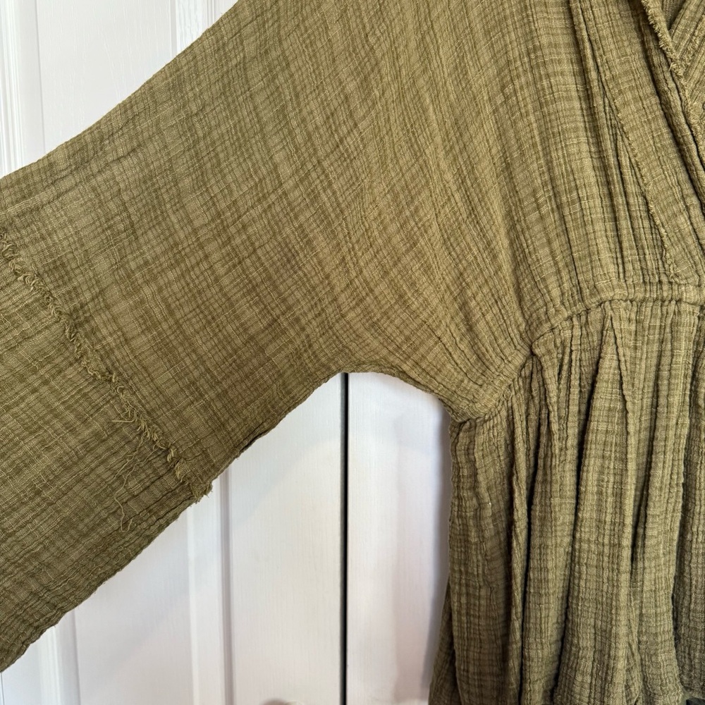 FREE PEOPLE One Olive Textured Romper - Picture 7 of 8